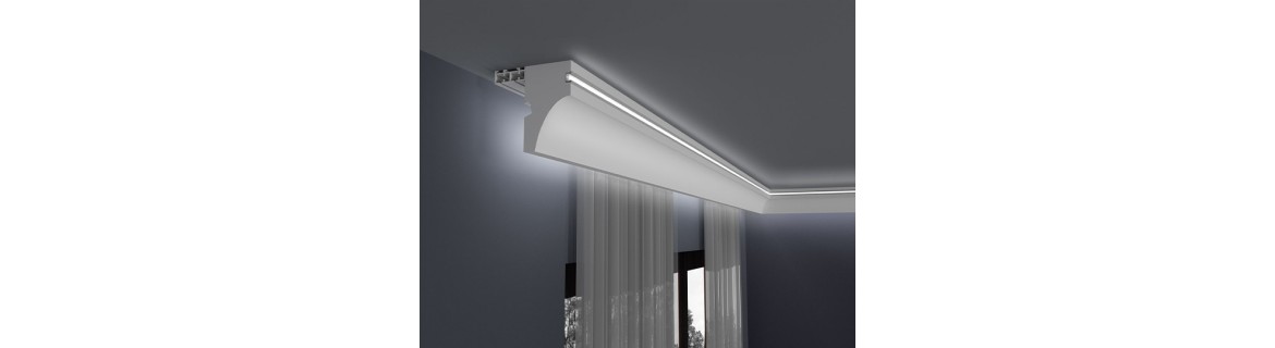 Gardinenstangenabdeckung mit PVC-Profil