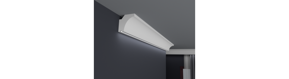 Dekorative Deckenleisten mit PVC-Profil (GK SK DW)