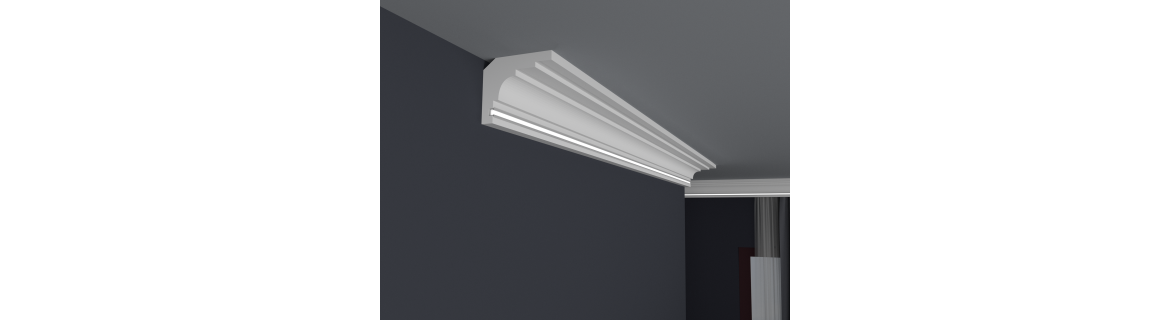 Dekorative Deckenleisten mit PVC-Profil (GK MX DW)