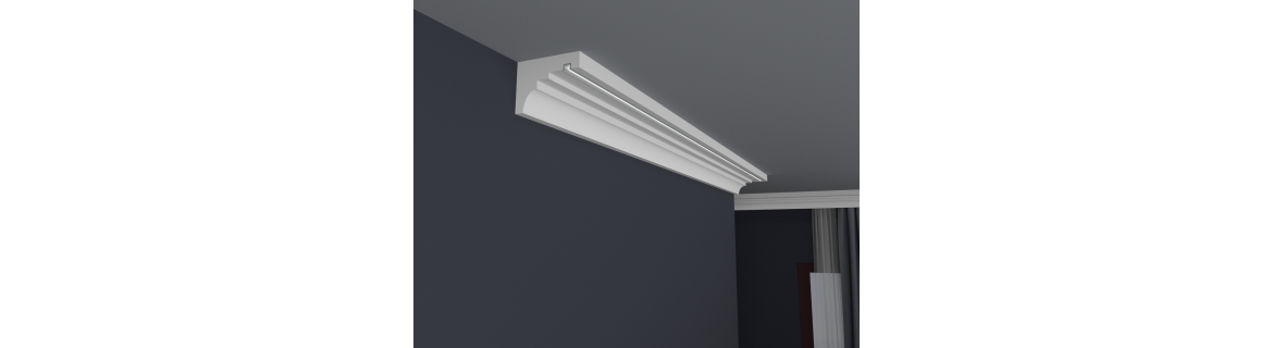 Dekorative Deckenleisten mit PVC-Profil (GK DC UP)