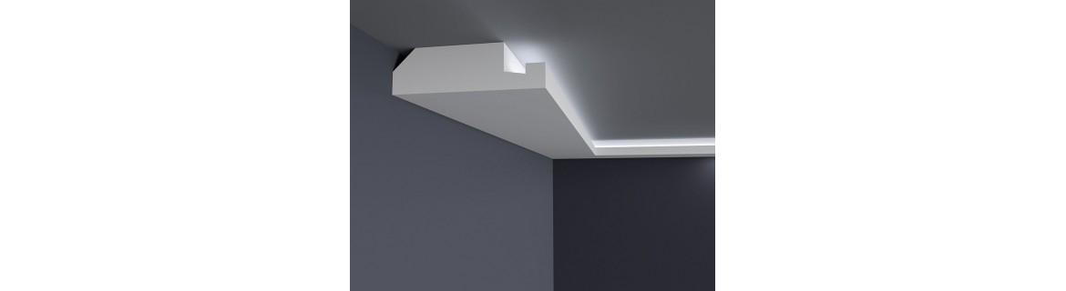 Horizontale LED-Leiste | Stuck für Innen | deckenleistenled.de