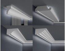 Beleuchtungsgesims inklusive PVC-Profil
